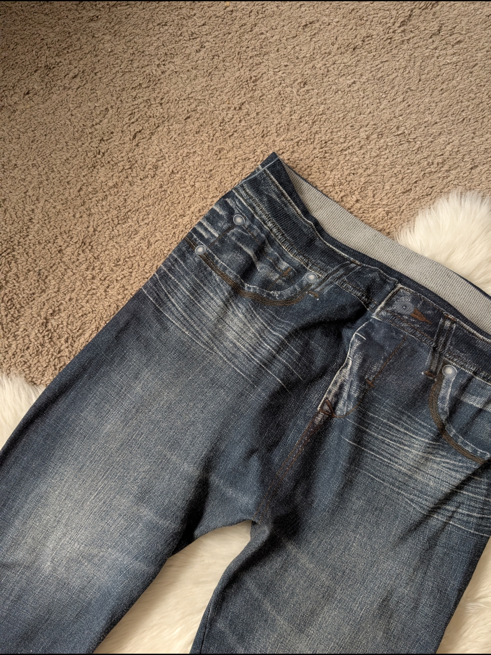 Faux Jean Leggings Size L/XL - Picture 5 of 14
